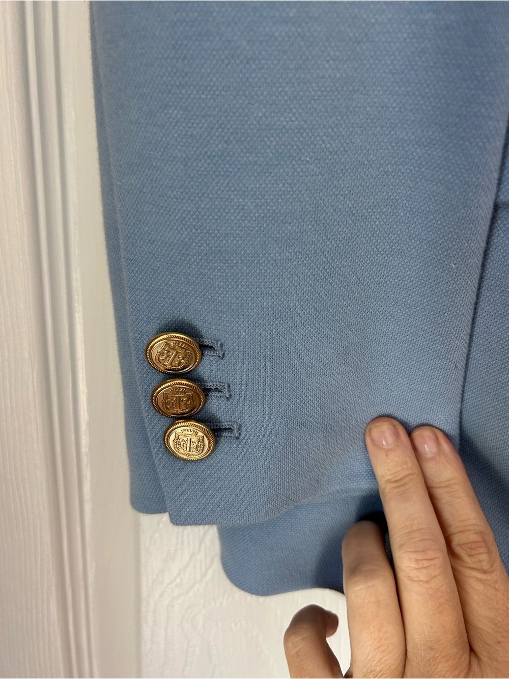 Talbots Powder Blue Single-Button Blazer - Picture 3 of 5